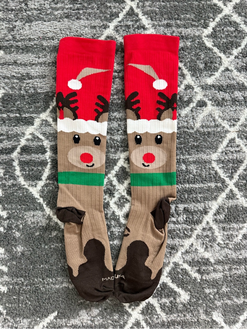 ProCompression Socks Unisex Small/Medium - Reindeer Christmas